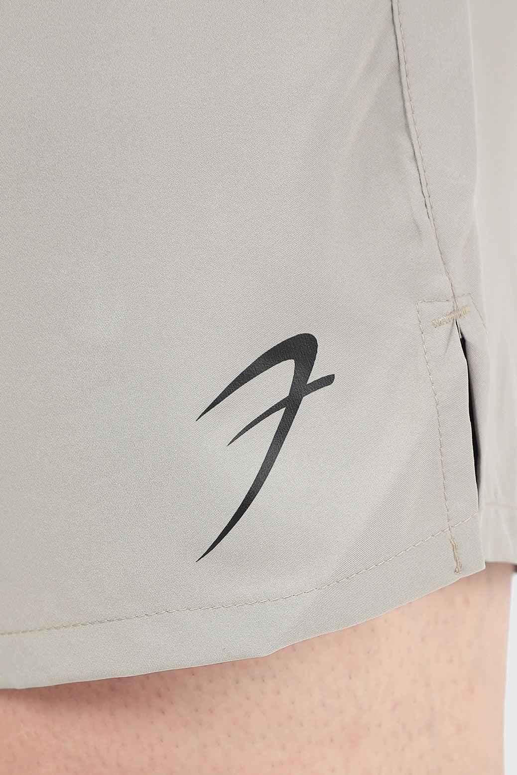 2 in 1 Compression Shorts Beige