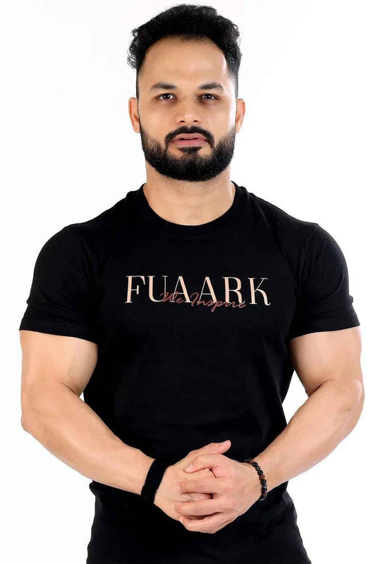 Classic T-shirt Black with Brown