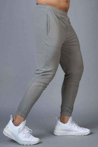 Identity Nylon Joggers Light Grey