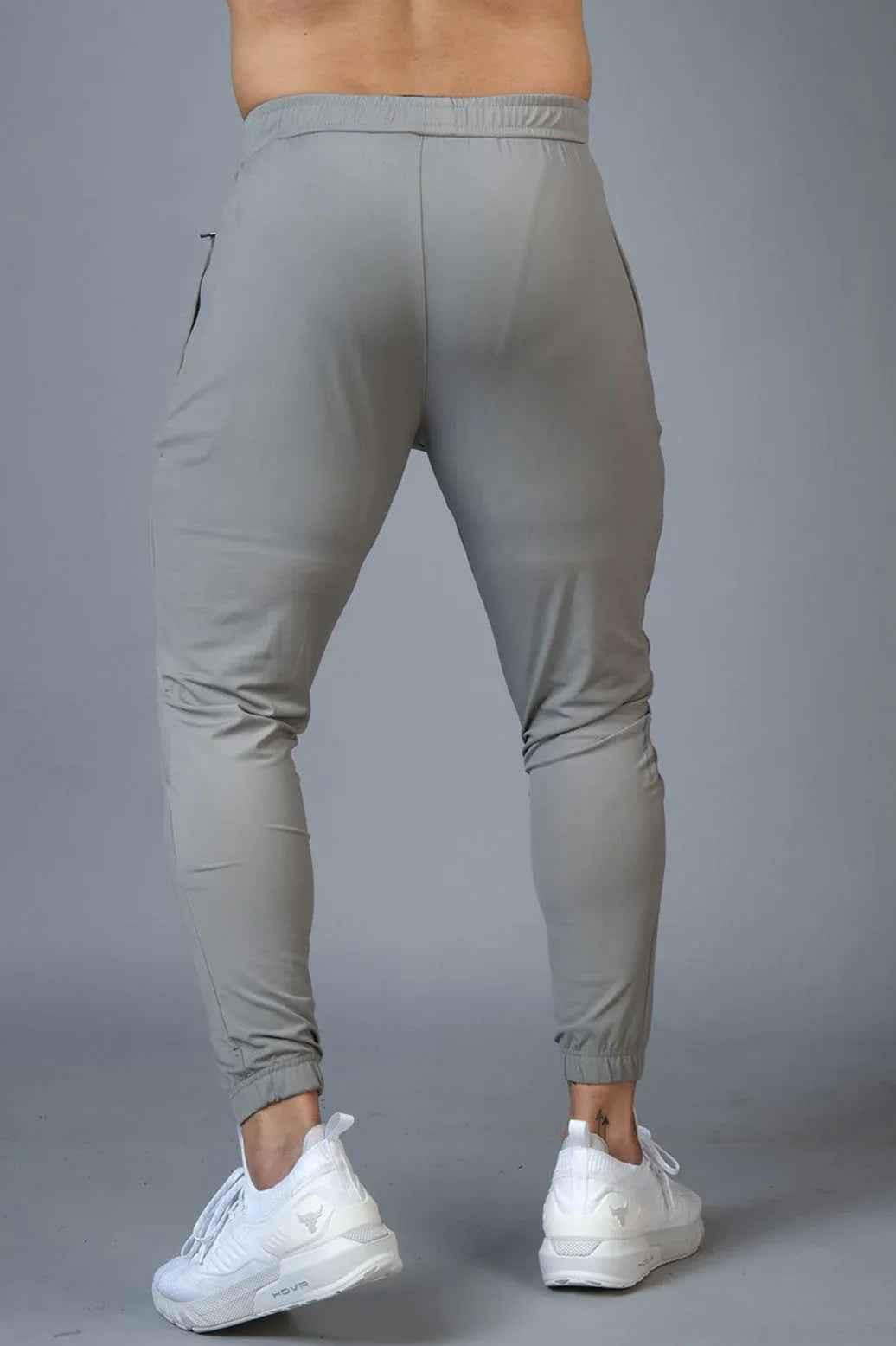 Identity Nylon Joggers Light Grey