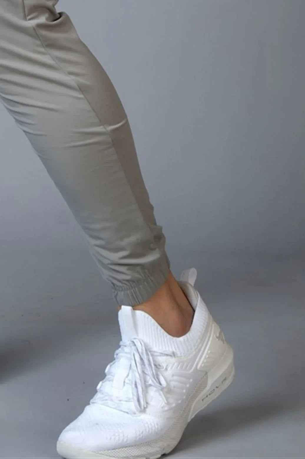 Identity Nylon Joggers Light Grey