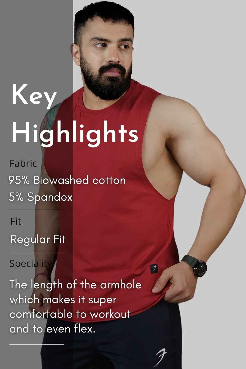 Legacy DeepArm Tank Maroon