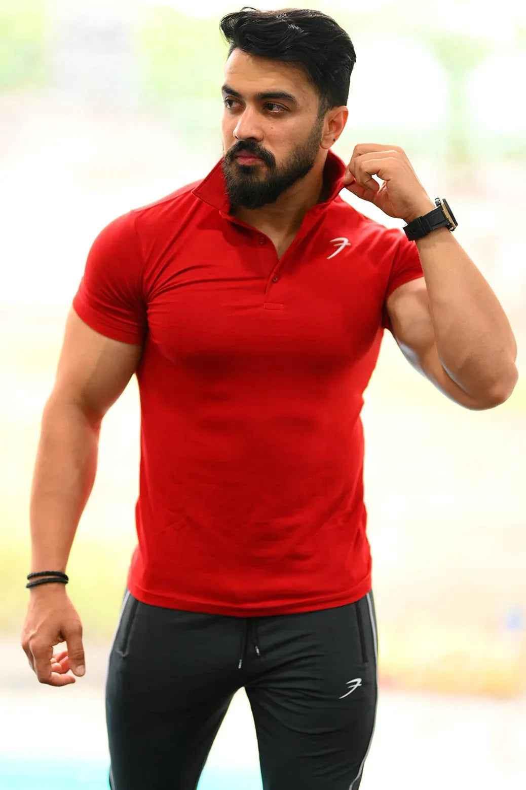 Polo T-shirt Maroon