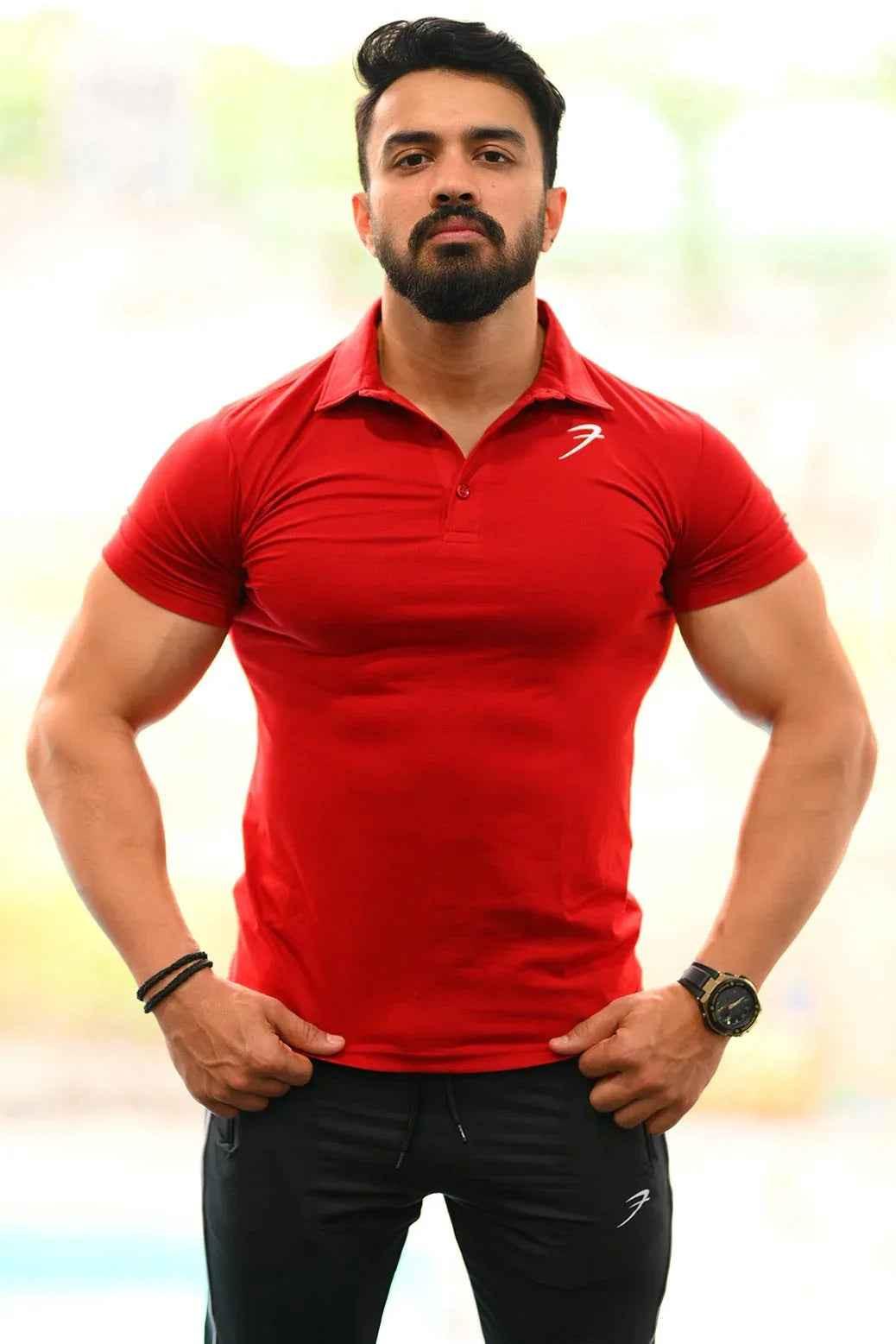 Polo T-shirt Maroon