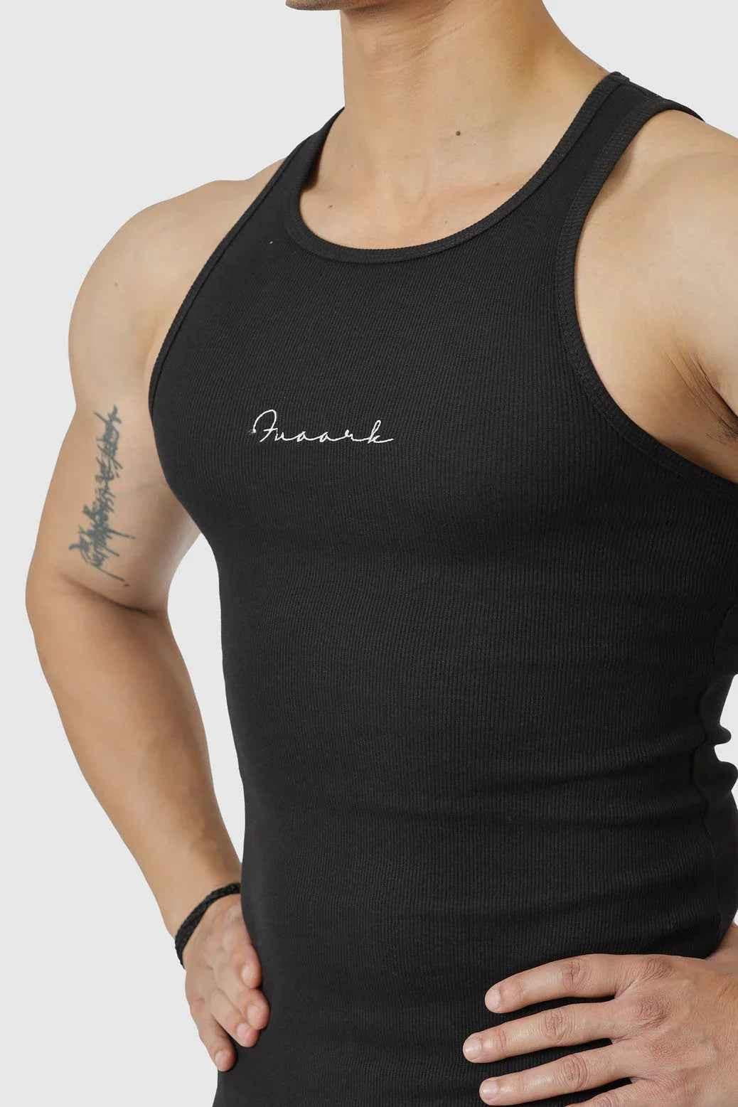 Ribbed Tank Black
