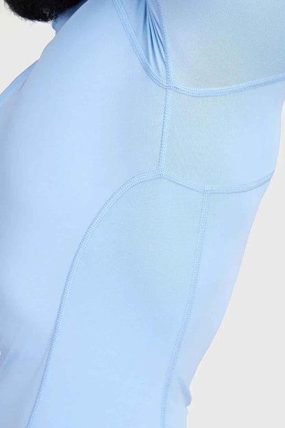 High Neck Compression T-shirt Glacial Blue