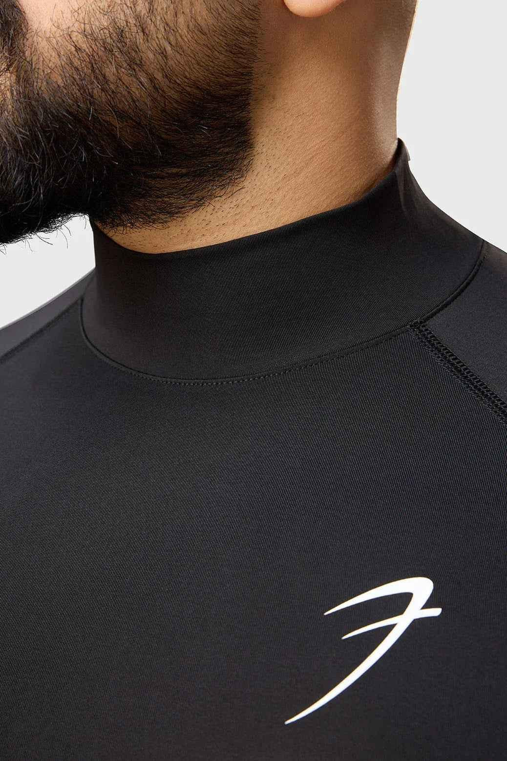 High Neck Compression T-shirt Black