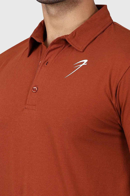 Polo T-shirt Salsa Brown