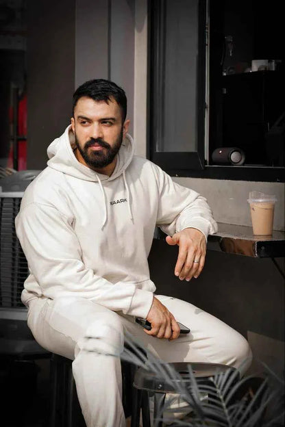 Unisex Signature Oversized Hoodies Beige