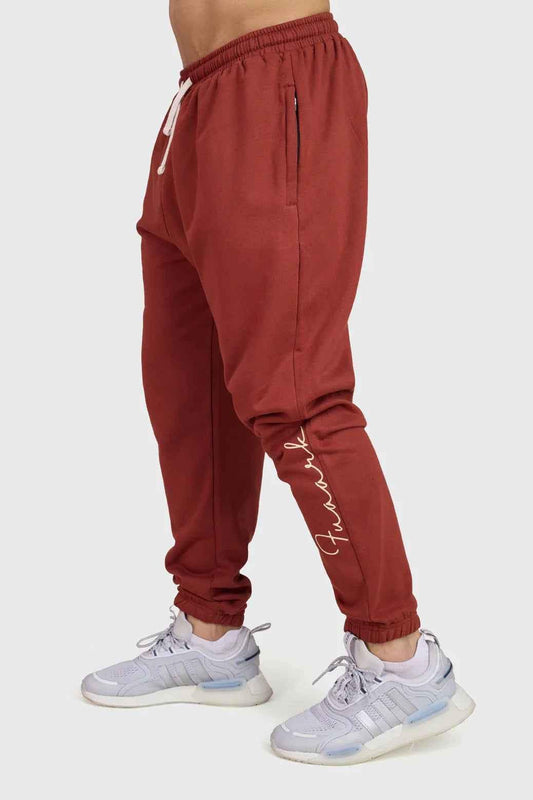 Signature Oversized Band Joggers Rust
