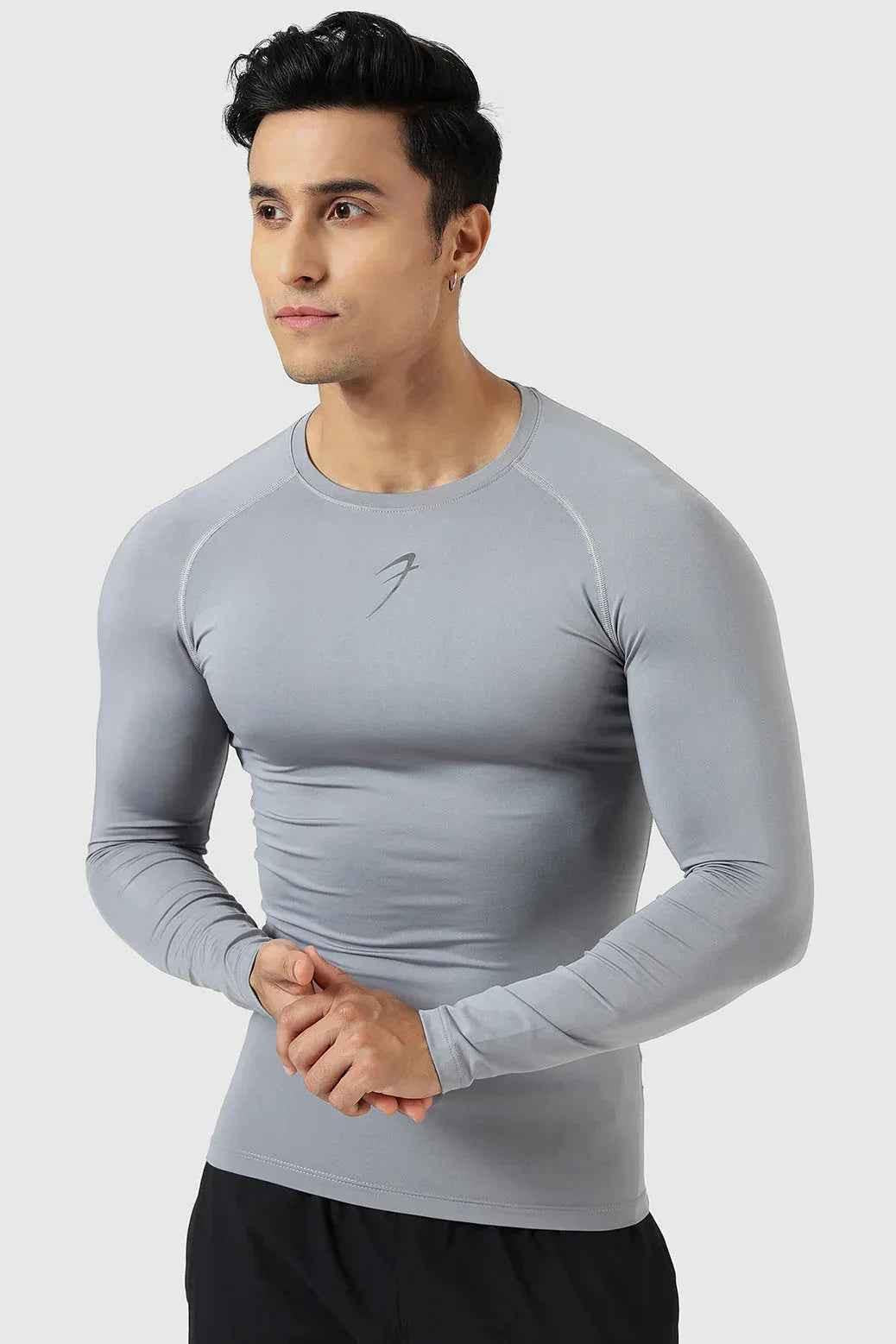 Compression Fullsleeves T-shirt Sea Grey