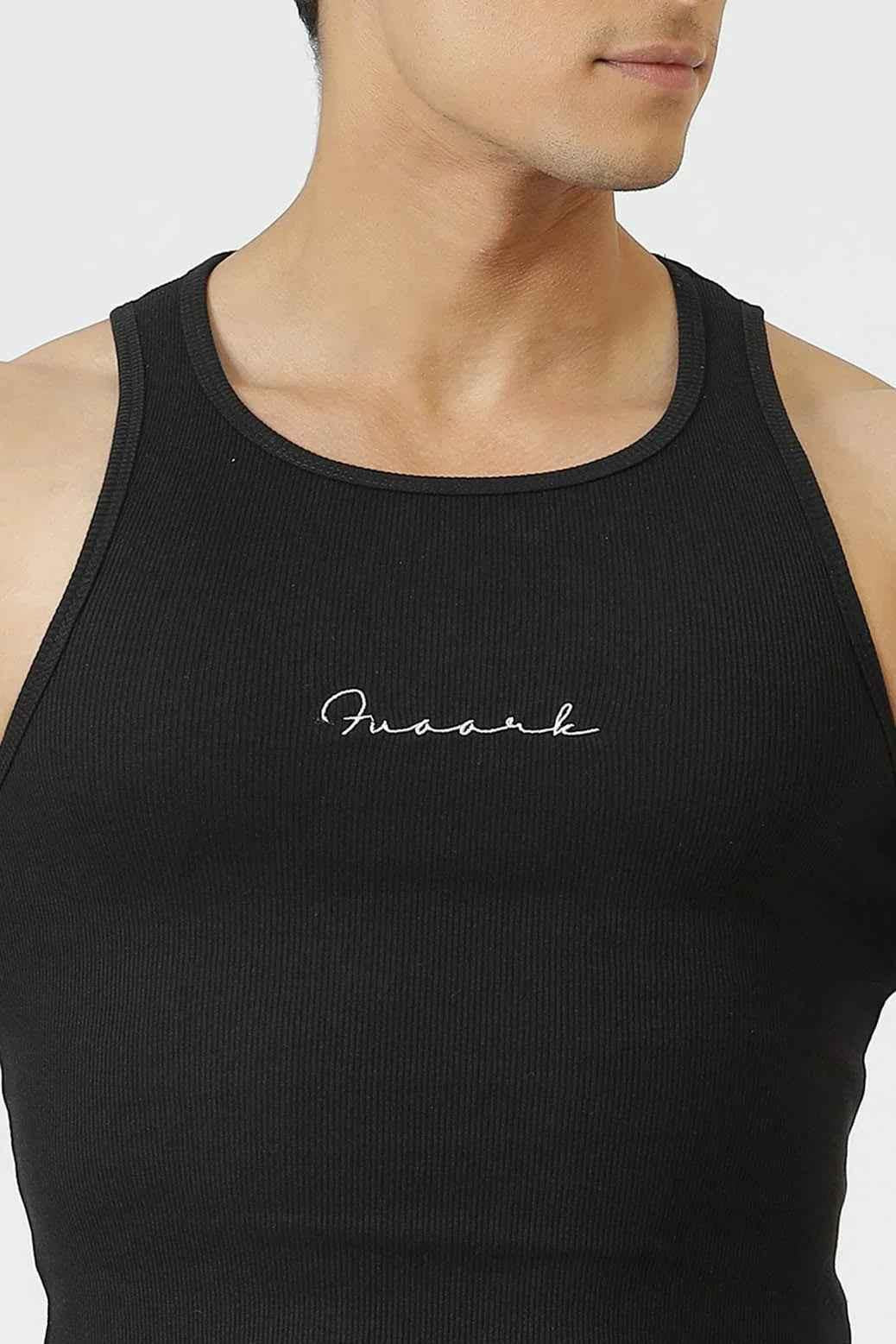 Ribbed Tank Black