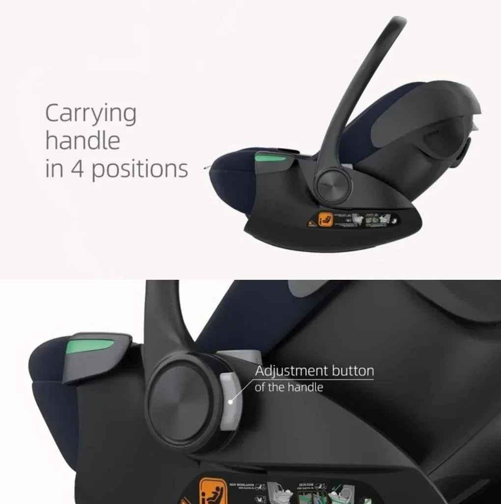 Crown i-Size Reclining Capsule Car Seat and ISOFIX 360 Rotating Capsule Base - OLIVE