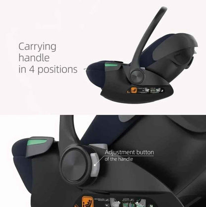 Crown i-Size Reclining Capsule Car Seat and ISOFIX 360 Rotating Capsule Base - OLIVE