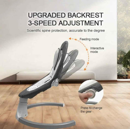 2-in-1 Electric Baby Rocker Swing / Bouncer & Dining Seat with Food Tray and Remote