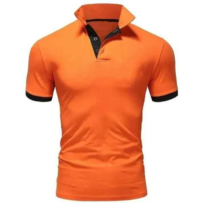 Men's Casual Cotton Polo Shirt - Slim Fit Short Sleeve Polo for Meetings and Events | Plus Size Available
