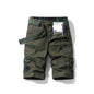 Men's 100% Cotton Cargo Shorts - Knee-Length Outdoor Shorts | Summer Wear