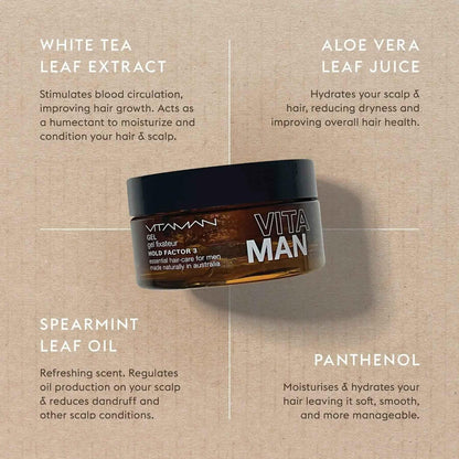 Gel (Medium Hold) 100g - Men's Medium Hold Gel for Essential Skin Care - ShopHub