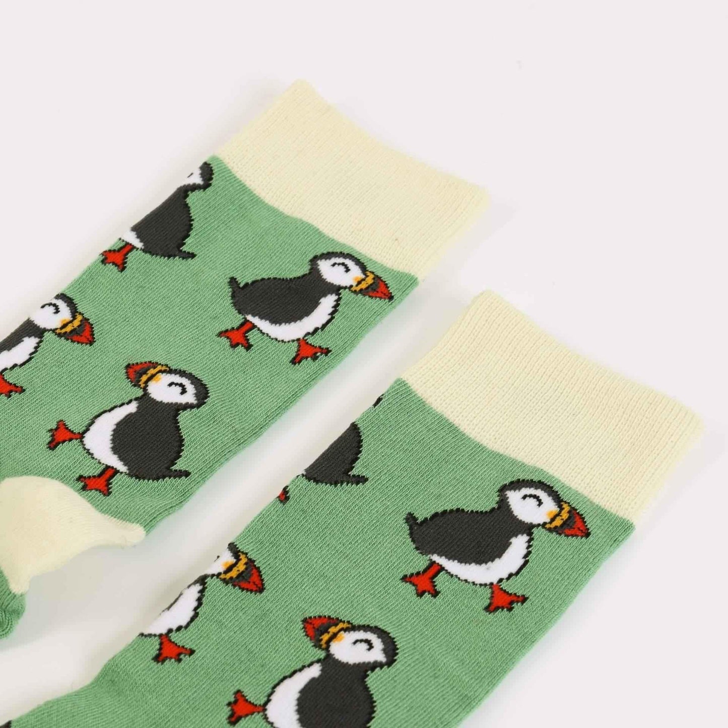 Save the Green Puffin Bamboo Socks