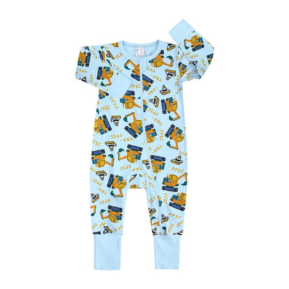 Kids Tales Little Bloom Cotton-Blend Double-Zip Romper