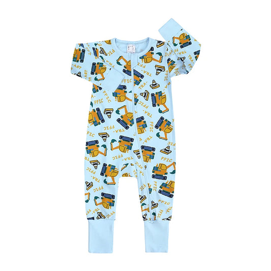 Kids Tales Little Bloom Cotton-Blend Double-Zip Romper