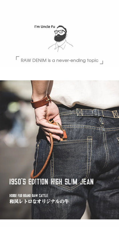 Maden Men's 14oz Raw Selvedge Denim Jeans