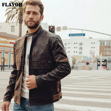 FLAVOR Men's Pigskin Leather Jacket – Rustic Reserve