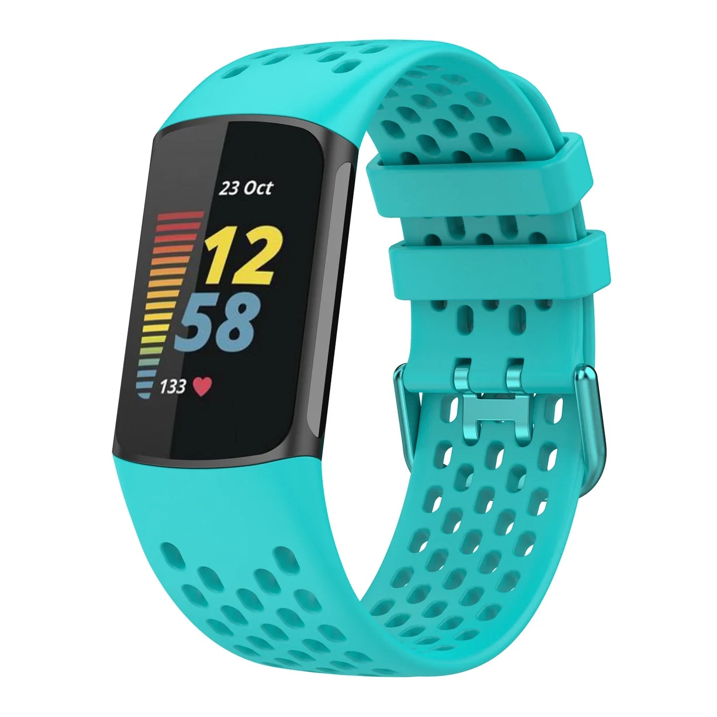 Silicone Sports Strap for the Fitbit Charge 5/6 Series (12 colours available) Habicare