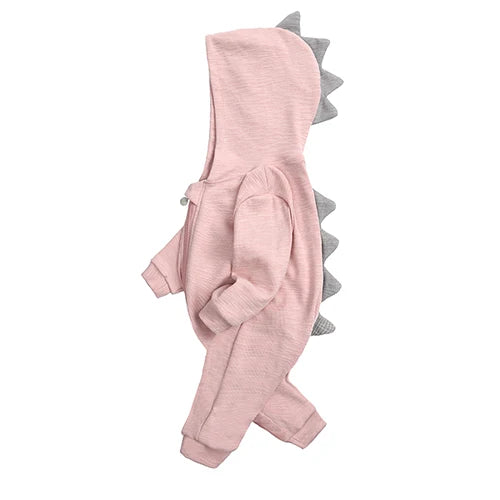 Kids Tales Tiny Trail Cotton-Blend Hooded Zip Baby Romper