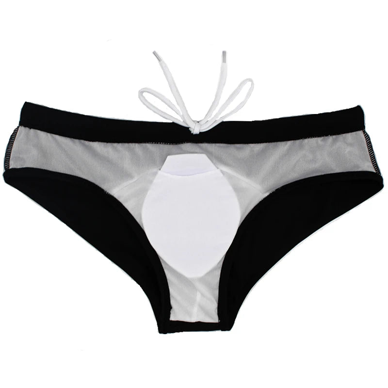 Men's swim briefs by ShopHub NZ, stylish and comfortable men's swimwear with a snug fit, ideal for swimming or beachwear.
