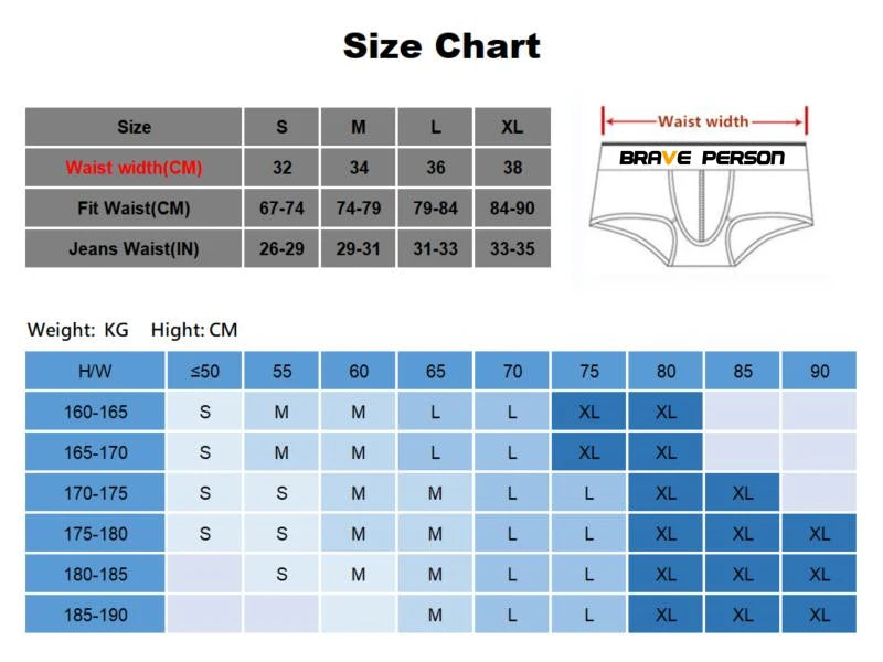 BRAVE PERSON Men's Sexy Briefs - Fashionable Low Waist Breathable Underwear - ShopHub