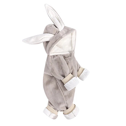 Kids Tales Bunny Hugs Cotton-Blend Hooded Baby Romper