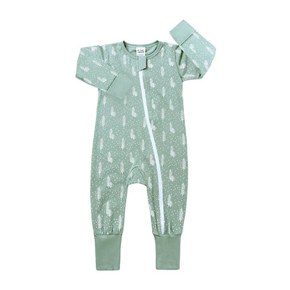 Kids Tales Storytime Cotton-Blend Double-Zip Baby Romper