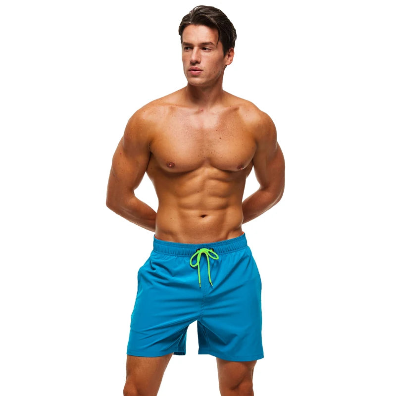 Men's classic polyester board shorts from DATIFER, featuring a comfortable fit and stylish design, perfect for beach or pool wear.