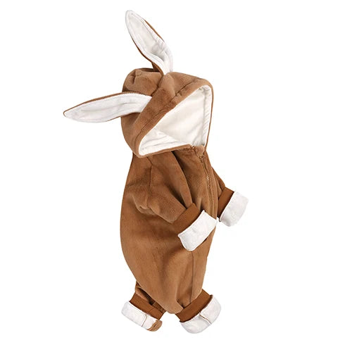 Kids Tales Bunny Hugs Cotton-Blend Hooded Baby Romper