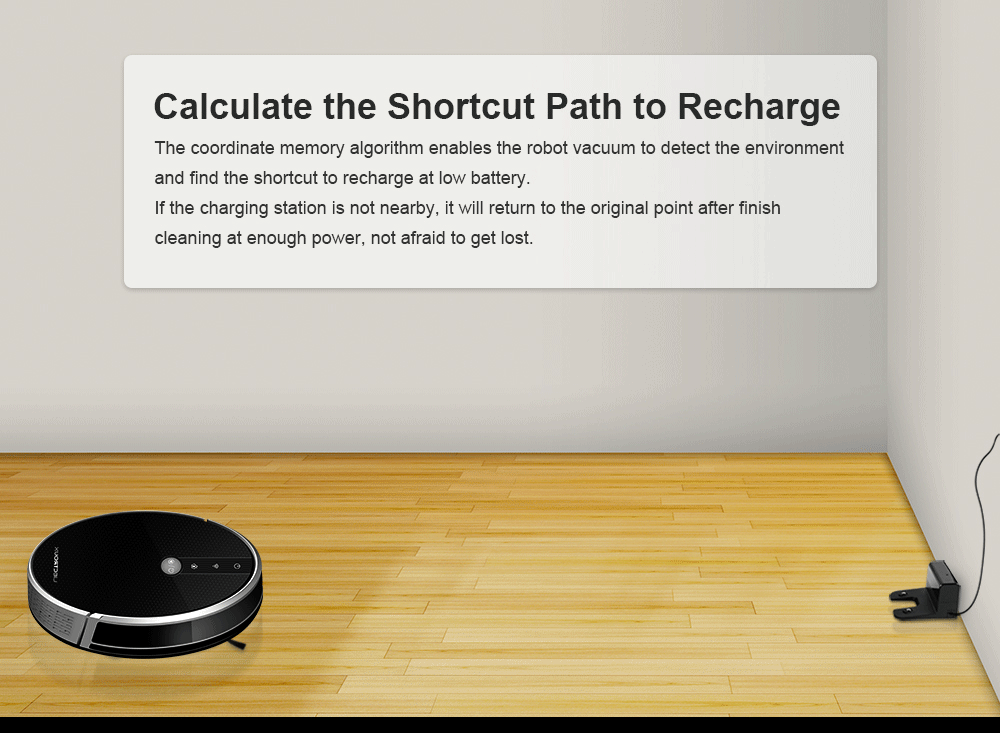 LIECTROUX LILIN C30B robot vacuum cleaner navigating hardwood floor with spinning brush and digital controls.