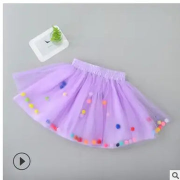 Kids Tales Party Pop Tulle Tutu Skirt for Girls