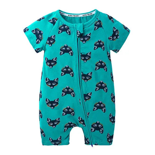Kids Tales Sunny Side Cotton-Blend Zip Baby Romper