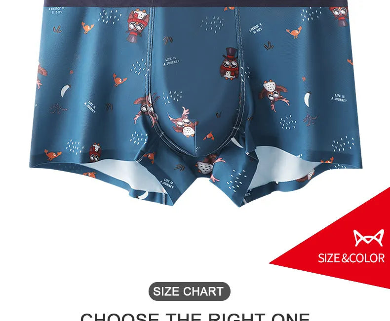 MiiOW Sexy Men Animal Print Boxers - 3Pcs Cotton Boxers - ShopHub