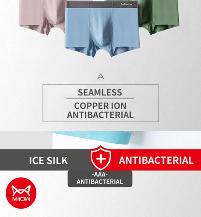 MiiOW Modal Men's Underwear 3Pcs Antibacterial Boxer Shorts - ShopHub