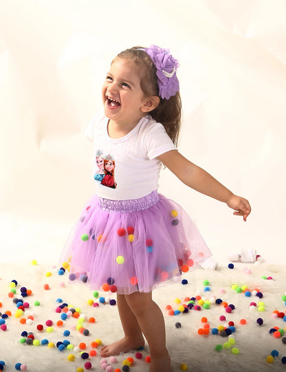 Kids Tales Party Pop Tulle Tutu Skirt for Girls
