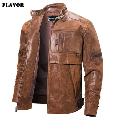 FLAVOR Men's Pigskin Leather Jacket – Rustic Reserve