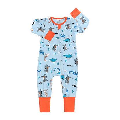 Kids Tales Little Bloom Cotton-Blend Double-Zip Romper