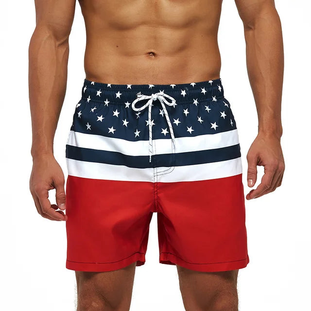 Men's polyester boardshorts by ShopHub NZ featuring quick-dry, breathable mesh lining, ideal for gym or beach activities.