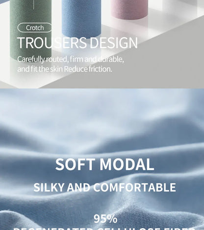 MiiOW Modal Men's Underwear 3Pcs Antibacterial Boxer Shorts - ShopHub