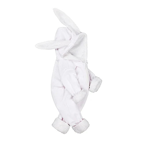 Kids Tales Tiny Trail Cotton-Blend Hooded Zip Baby Romper
