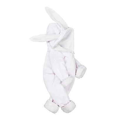 Kids Tales Tiny Trail Cotton-Blend Hooded Zip Baby Romper