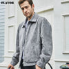 FLAVOR Men's Relaxed-Fit Pigskin Leather Bomber Jacket