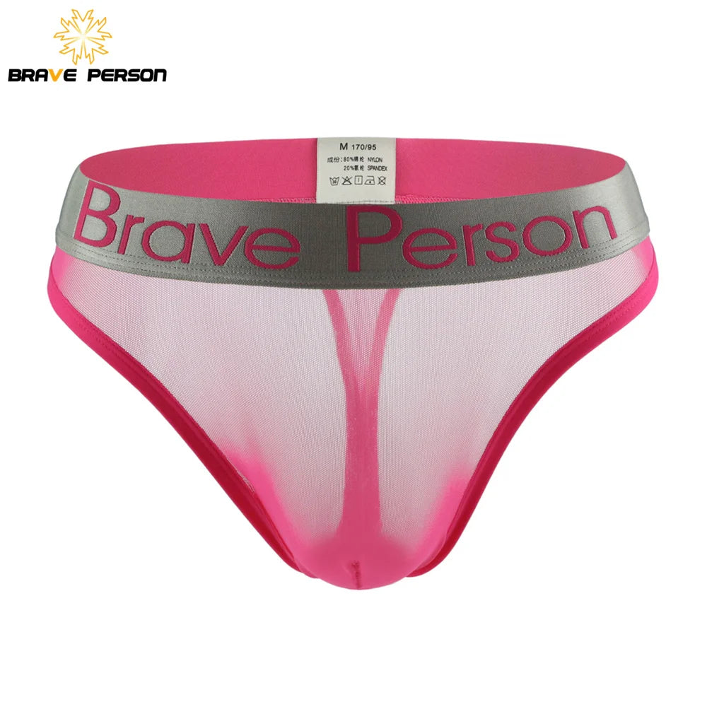 BRAVE PERSON Transparent Men's Briefs - Low-Waist Mesh Gauze Breathable Underwear - ShopHub