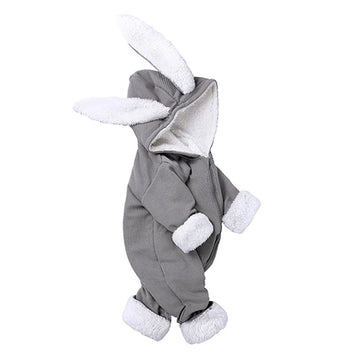 Kids Tales Bunny Hugs Cotton-Blend Hooded Baby Romper